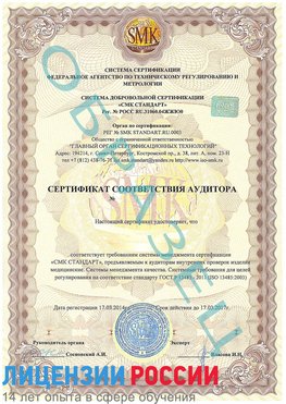 Образец сертификата соответствия аудитора Чамзинка Сертификат ISO 13485